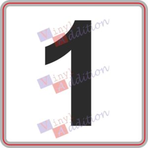 VInyl Number Wheelie bin Sticker