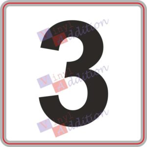 vinyl number 3 for your wheelie bin