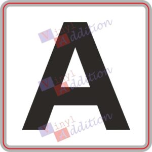 Wheelie bin letter A Sticker