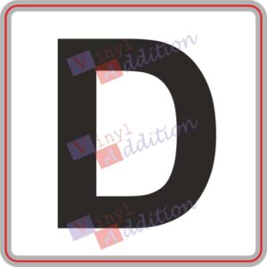 Vinyl Bin Letter D