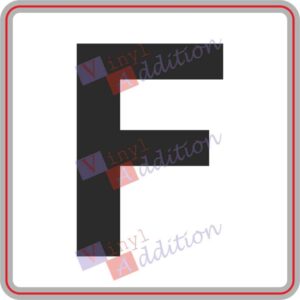 Vinyl Wheelie Bin Sticker letter F