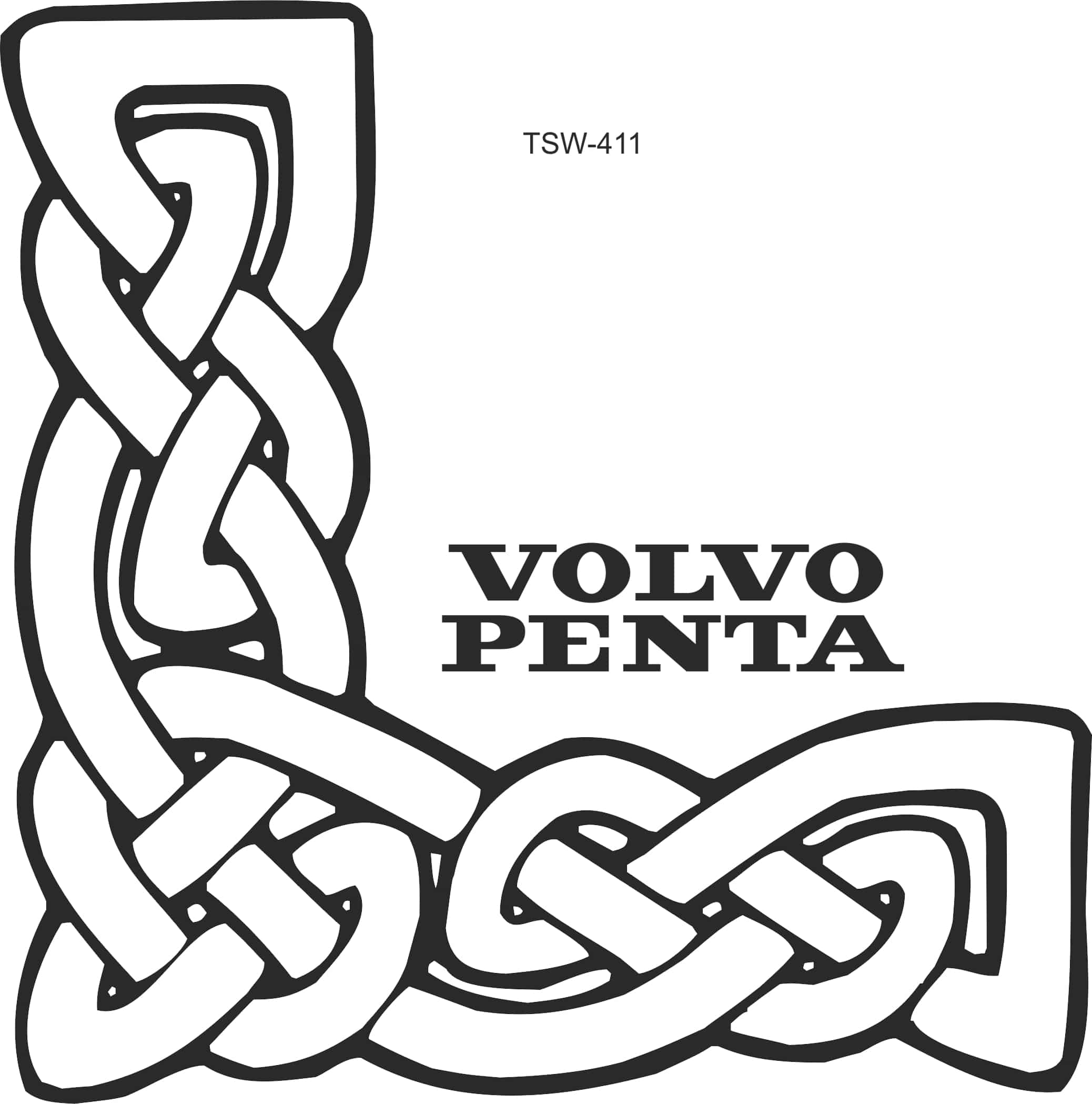 Volvo Penta side window truck stickers