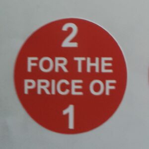 2 for the price of 1 Stickers