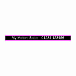 Car Dealer Number Plate Stickers, Custom Printed