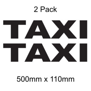 Taxi Door Sticker 500mm x 110mm